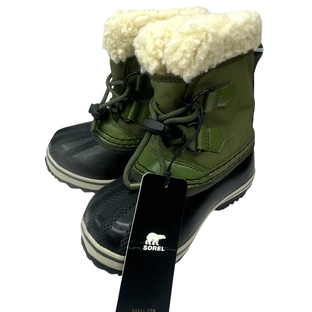 Sorel Kids Yoot Pac Nylon WP Toddler Snow Boot Size 8 Green Waterproof NWT